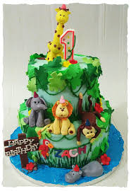 Theme Birthday Cake For Little Boy Jungle Theme First Birthday Cake For A Little Boy Safari Birthday Cakes Safari Birthday Party Jungle Theme Cakes