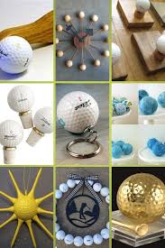 Golf Girl S Diary Has Found Some Great Ideas For Recycling Golf Balls Creative Crafters Give New Life To Old Aband Golf Ball Crafts Golf Ball Gift Golf Decor