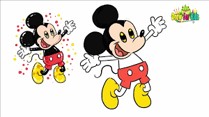 How to draw mickey and minnie, step by step, drawing guide, by dawn. Cute Mickey Mouse Cartoon Drawing Drawing Art Ideas