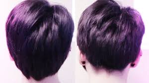 Apply spray gel to the hair and brush it through with the vent brush. How To Cut Back Of Hair Pixie Cut Youtube