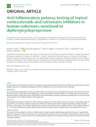 Pdf Anti Inflammatory Potency Testing Of Topical