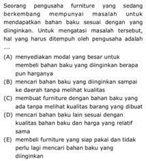 Tata rias wajah adalah suatu seni merias yang mengandung unsur a. Soal Utbk Jurusan Manajemen