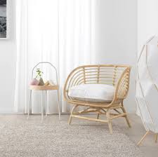 Buskbo Armchair Rattan Djupvik White Ikea In 2020 Rattan Armchair Ikea Armchair Wicker Armchair