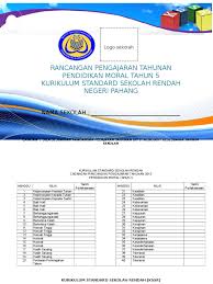 Rpt pendidikan moral tahun 5 2021. Rpt Kssr Tahun 5 Pend Moral 2015