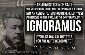 Charles H Spurgeon To The Agnostic Ignoramus Spurgeon Quotes Charles Spurgeon Quotes Reformed Theology Quotes