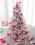 Classy White Christmas Tree With Red Decorations
