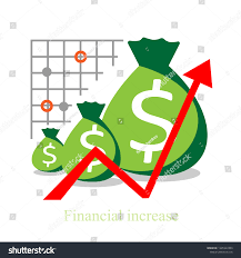 income growth chart smart investment financial stock vector