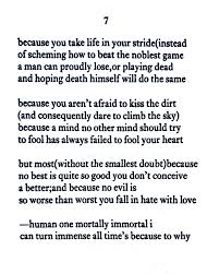 E E Cummings Because You Take Writing Poetry Poetry Ideas Words