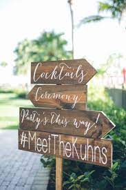 Coral Aqua Whimsical Garden Wedding Rustic Wedding Signs Wood Themed Wedding Wedding Hashtag Sign