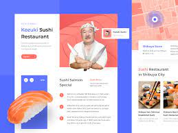 Landing Page of Kozuki Sushi Restaurant by Habib Al-Hakim on Dribbble