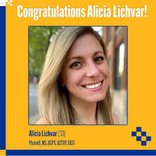 Congratulations to Dr. Alicia Lichvar (PHARM '13),