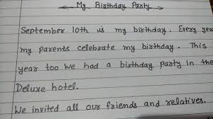 My Birthday Party Short And Smart Paragraph In English In Educational Channel By Ritashu Youtube
