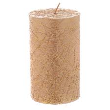 Christmas Candle Comet Model Cylinder Shaped Golden Colour 10x6cm Online Sales On Holyart Com