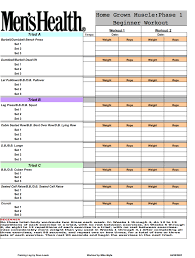 The spartacus workout, named after the famous ancient roman slave and military leader, is going to kick you your butt. Mens Health Workout Chart Detikak