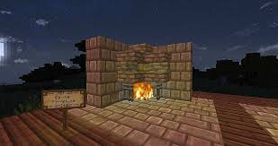 A safe redstone fireplace you can turn on and off with the click of a button! Fireplace Ideas Minecraft Map