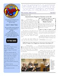 SACRAMENTO RAGTIME SOCIETY NEWSLETTER