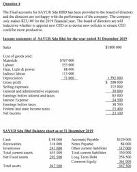 Hda has developed a reputation within the financial community as a reliable. Solved Question 4 The Final Accounts For Sayur Sdn Bhd Ha Chegg Com