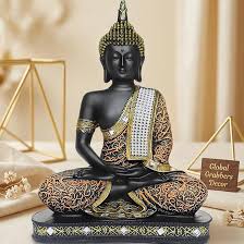 Global Grabbers Meditating Sitting Buddha Idol Statue