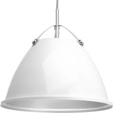 Shop online for our white pendant lights which will give a modern clean look to your application. Tre Collection One Light White White Metal Shade Coastal Pendant Light P500052 030 Progress Lighting