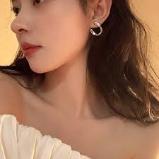 Silver U earrings🤍 Made of Sterling silver 1.9 x 2.4 cm