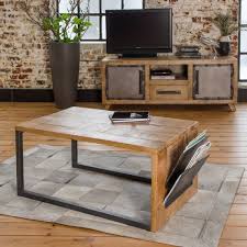 Table Basse Design Mi Bois Mi Metal Range Revues Table Basse Design Table Basse Industrielle Table Basse