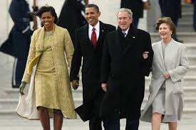 Michelle obama wears a plum overcoat and suit by sergio hudson for joe biden's inauguration. Outfits Worn On Obama S Inauguration Day Photos Wsj