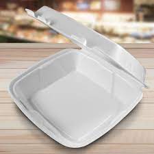 Polystyrene food container, consider the type of plastic that they use. Styrofoam Clamshell Takeout Container For Single Meal Brenmar