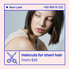 Free Abstract Woman Hairdresser Facebook Post template
