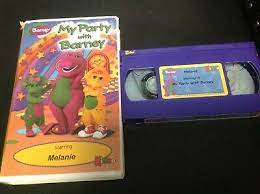 Here is the custom 2000 lyrick studios vhs of barney live in new york city. My Party With Barney Rare Oop Custom Vhs Video Kideo Staring Melanie Ebay
