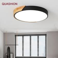 Spend over £99 and enjoy free uk find anything from flush ceiling lights to pendants to chandeliers within this section. Led Ceiling Lamp Nordic Iron Wood Acrylic 5cm Thin Round Ceiling Light Fixtures Rc Dimmable For Foy Round Ceiling Light Ceiling Lights Bedroom Ceiling Light