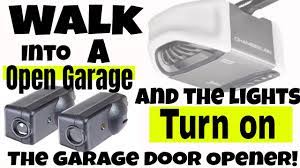 If your garage door keeps going back up after you've closed it, the most common reason is because: Chamberlain Garage Door Opener Light Reversing Sensors Turn On Off Youtube