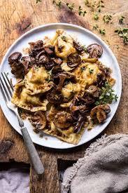 Herby Buttered Balsamic Mushroom Ravioli In 2020 Recipes Healthy Recipes Mushroom Ravioli