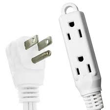 Best Extension Cords With Flat Plug Head 8 8 Ft Extension Cord With 3 Electrical Power Outlet Outdoor Extension Cord Extension Cord Power Cord