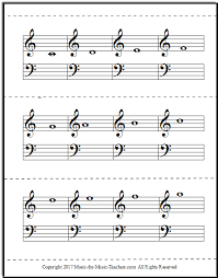 Flashcards For Music Notes With Easy To Cut Lines