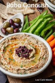 Roasted Eggplant Dip Baba Ganoush Creamy Low Carb Eggplant Dip With Middle Eastern Flavors Lo Roasted Eggplant Dip Keto Eggplant Recipe Babaganoush Recipe