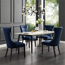 Mcclendon velvet upholstered parsons dining chair upholstery color: Posh Living Rebecca Velvet Dining Chair In Navy Blue Set Of 2 Ad90 02ny2 Cx