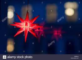 Berlin Deutschland Mährischen Weihnachtsstern Am Fenster