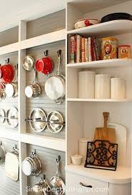 Diy Wall Mounted Pot Rack From A Shallow Display Cabinet Kitchen Wall Cabinets Decor Simple Decor