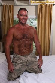 Hairy bear Bruce Mills in a bedroom by Pantheon Bear