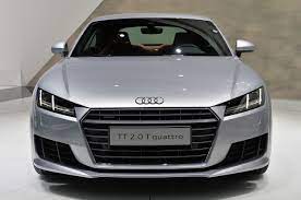 Audi 2015 Audi Tt In Silver Color From Front Side At Geneva Motor Show Sporty Alloy Wheels 2014 Geneva Motor Show Car And Motorcycle News Coches
