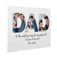 When is father's day in 2021? Amazon Com Father S Day Gift Custom Photo Dad To The World Canvas Wall Art Handmade