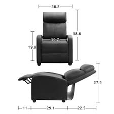Walnew Home Theater Recliner With Padded Seat And Backrest Black Faux Leather Walmart Com In 2020 Theater Recliners Small Recliner Chairs Recreational Room