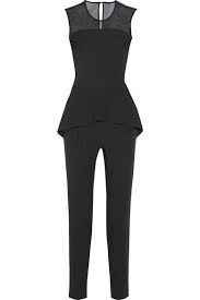 Paul Joe Charmeur Crepe Peplum Jumpsuit Net A Porter Com Peplum Jumpsuits Jumpsuit Peplum Romper
