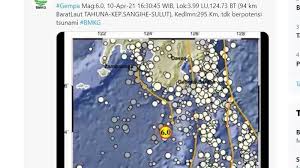 Gempa bumi dengan magnitudo 6,7 berpusat di 90 km barat daya kabupaten malang, terjadi sekira pukul 14.00 wib. 6qkringqekgcgm
