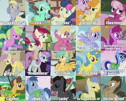 My Little Pony Background Characters The Bg Character S Of Mlp Fim My Little Pony Names Little Pony My Little Pony Friendship