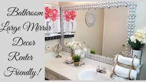 See more ideas about diy bathroom, bathroom mirror, bathroom mirrors diy. Diy Renter Friendly Large Bathroom Mirror Design Youtube Bathroom Mirrors Diy Mirror Decor Bathroom Mirror Design