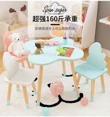 Ins Children S Study Table And Chairs Kindergarten Cartoon Cloud Small Table Writing Toy Game Table And Chair Kids Study Table Game Table And Chairs Kid Table