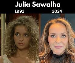 Julia Sawalha is looking amazing at 55! Born in London, Julia has received  well-deserved recognition for her acting talents. She starred as Lynda Day  in Press Gang, which won the BAFTA award