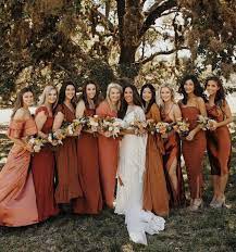 Autumn Wedding Wedding Bridesmaid Dresses Fall Bridesmaid Dresses Rust Bridesmaid Dress