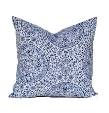 Shop pottery barn for expertly crafted blue medallion bedding. High Quality Magnolia Pillow Cover Blue Medallion Cushion Etsy Blue Medallion Pillows Magnolia Pillow Blue Pillows